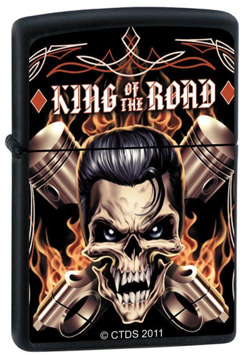 Zapalovač Zippo Trevco King of The Road Skull 7482