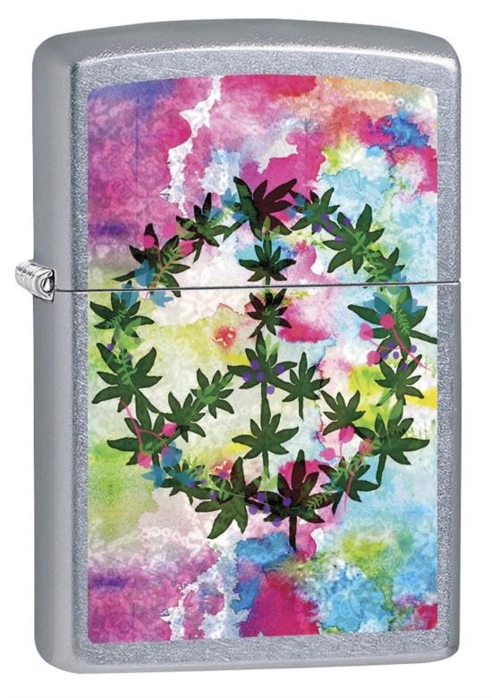 Zapalovač Zippo Cannabis Leaf and Peace 6687