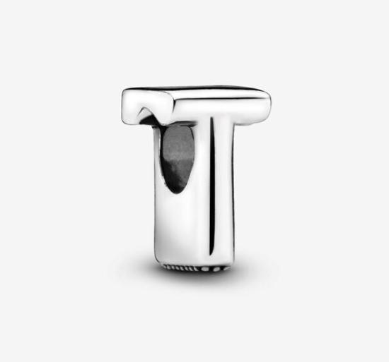 Korálek Pandora Letter T Alphabet Charm 797474