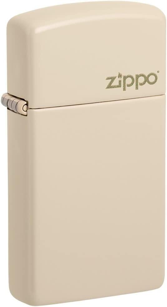 Zapalovač Zippo Slim Flat Sand Zippo Logo 49528ZL