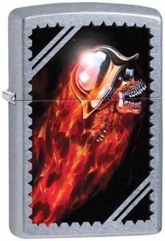 Zapalovač Zippo Chrome skull 29067