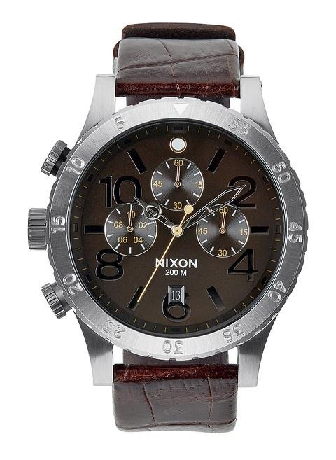 Hodinky Nixon 48-20 Chrono Leather Brown Gator A363 1887