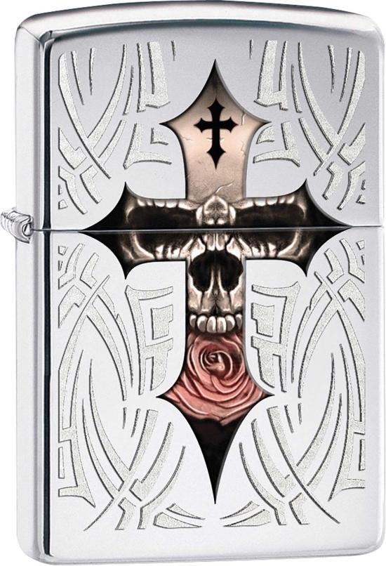 Zapalovač Zippo Skull Cross 28874