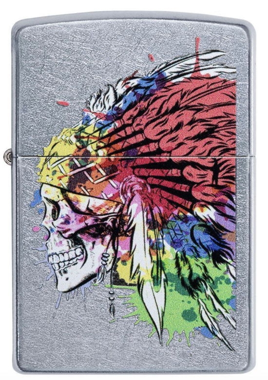 Zapalovač Zippo Skull With Headdress 49111