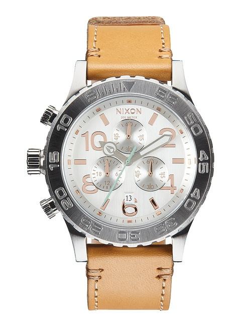 Hodinky Nixon 42-20 Chrono Leather Natural/Silver A424 1603